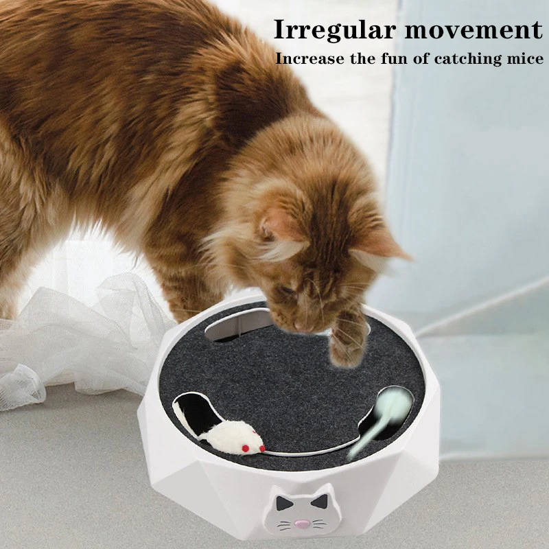 Cat Toy Electric Mouse 2 Gear Adjustable Cats Turntable Interactive Game Training Kitten For Cat Supplies Juguetes Para Gatos