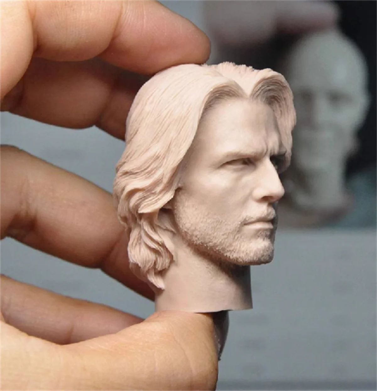 Tom Cruise Warrior1/6 Delicate Painted /Unpainted   Male Head Carving Sculpt Star 1/6 Soldier Model For 12'' Action Figure