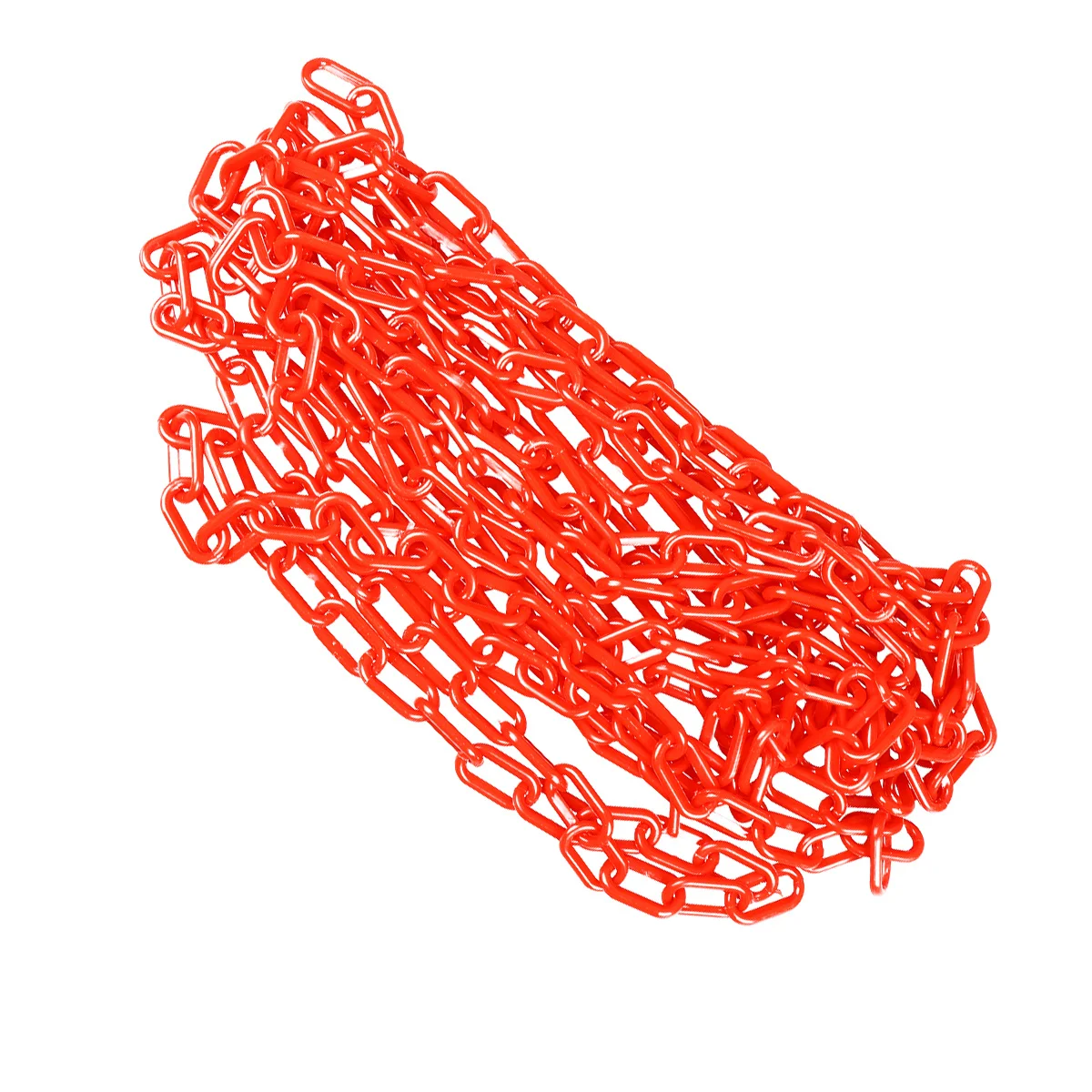 

1 Roll 6M Red Plastic Safety Chain Uv Resistant Durable Barrier For Construction Site Warehouse Event Crowd Control Traffic