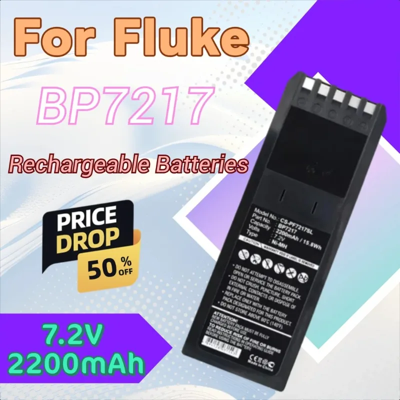 

100% New High Quality 7.2V 2200mAh Cable Analyzer Battery BP7217 for Fluke 863 865 867 867B 741 741B 743 743B DSP2000 DSP100