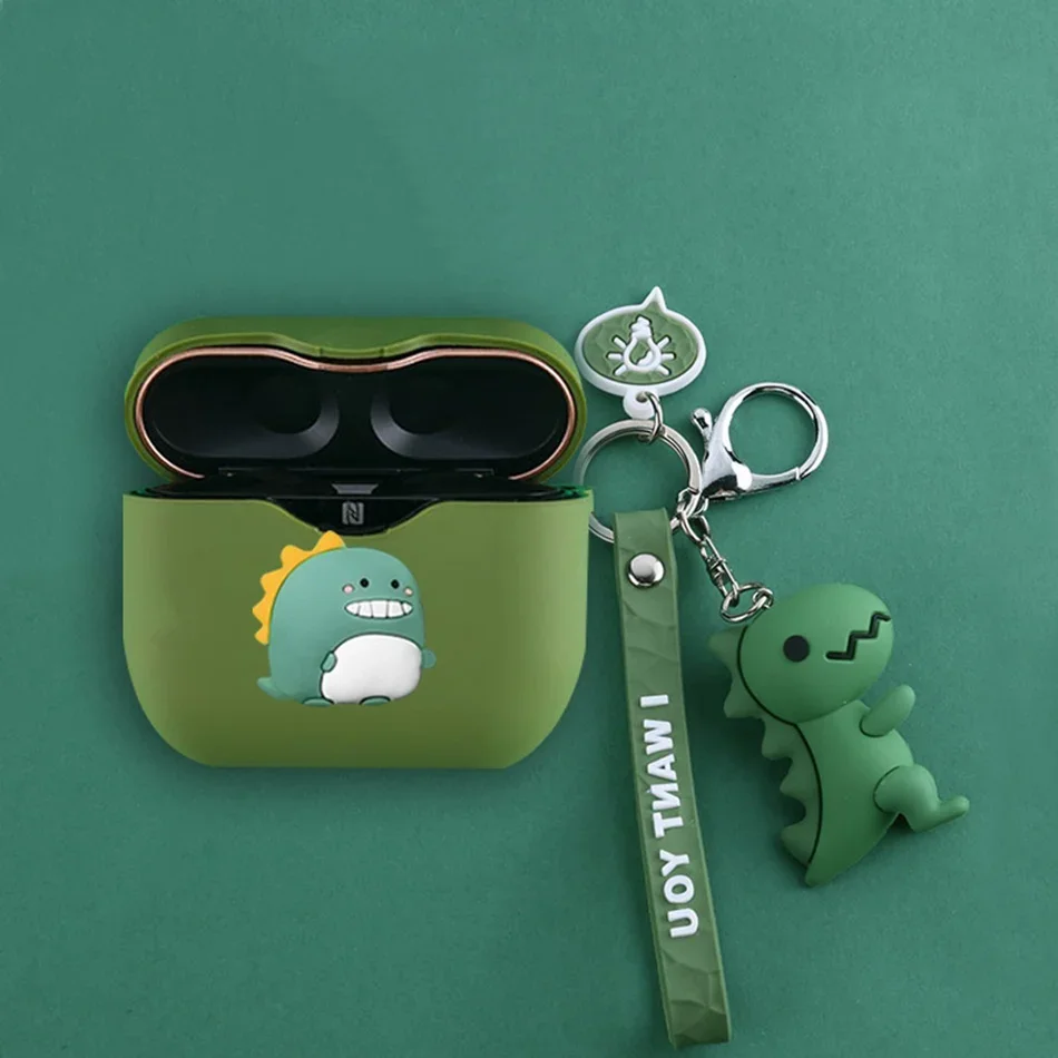 Untuk Sony Wf-1000XM3 Casing Kartun Earphone Penutup Pelindung untuk Sony Wf1000xm3 Silikon Nirkabel Bluetooth Casing Telepon Telinga Lucu