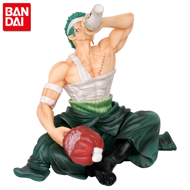 15cm One Piece Zoro Figure GK Injured Drinking Roronoa Zoro Anime Action Figure PVC Statue Model Doll Toys Kid Birthday Gifts