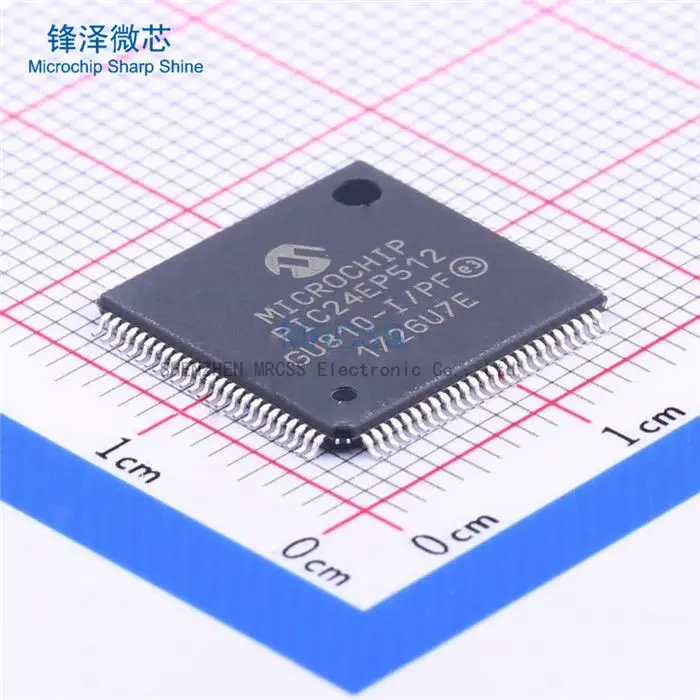 MCU 16-Bit PIC24 PIC RISC 536KB Flash 3.3V 100-Pin TQFP Khay PIC24EP512GU810-I/PF