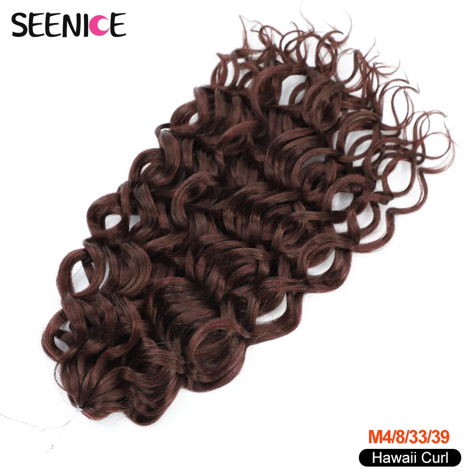 18 24 “Synthetische Diepe Golvende Twist Gehaakt Haar Afro Krullen Water Golf Gehaakte Vlechten Ombre Bruine Vlechten Hair Extensions Voor Vrouwen