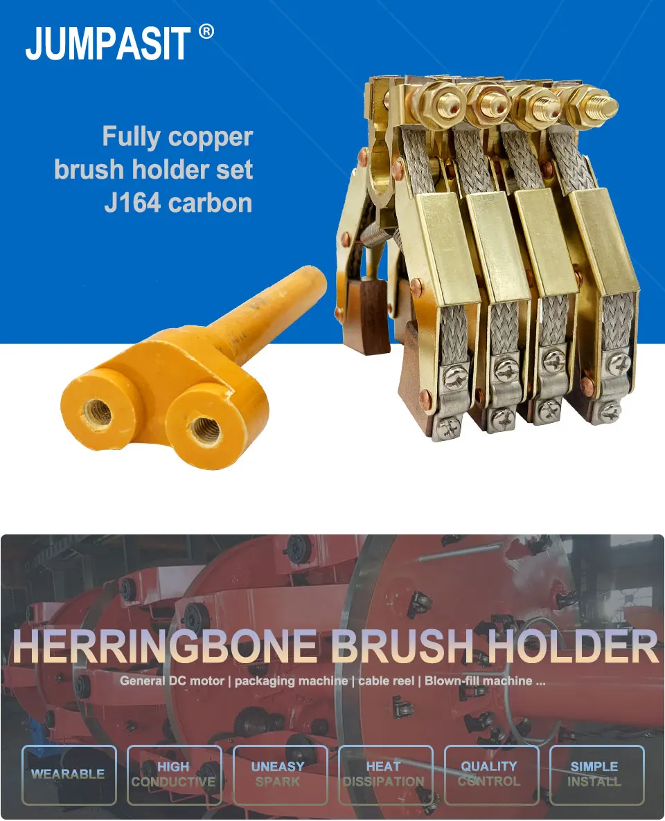 Jumpasit 4 Stück 10 x 25 Kupfer-Kohlebürstenhalter, Fischgrätenhalter, Montage 220 V – Detail 1