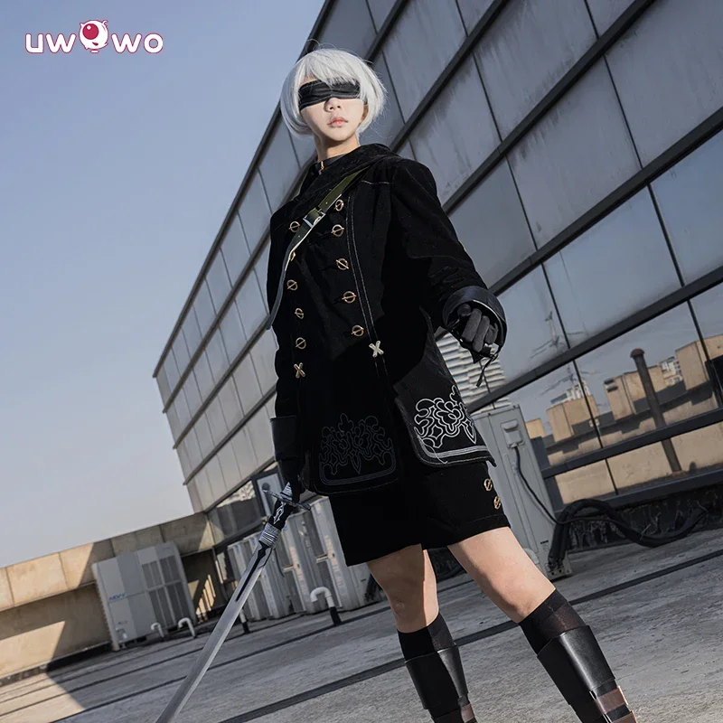 NieRR: Automataa 9S Cosplay Costume Yorhaa 9S Cosplay Collab Series: No.9 Type S Black Outfit Halloween Costumes