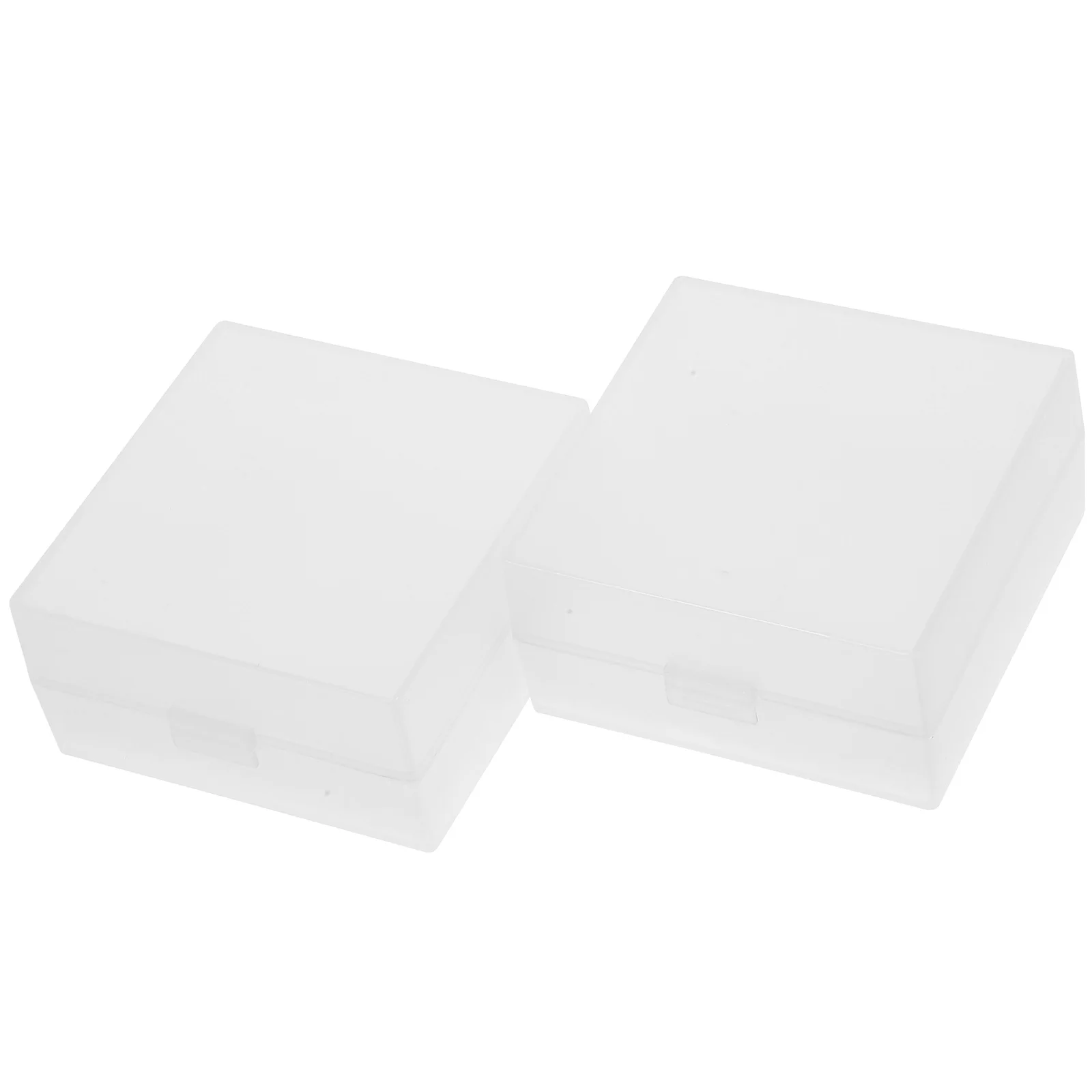 

2pcs Box With Lid Portable Leak-Proof Container Bar Sponge Holder For Travel Gym Camping Bathroom Household Pp Material