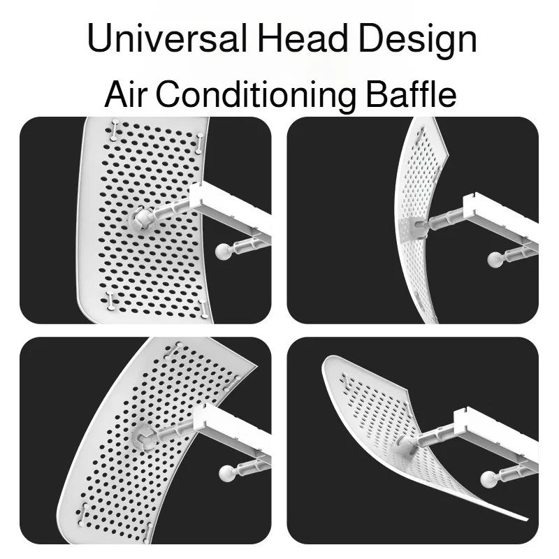 Vertical Air Conditioner Wind Shield Universal Adjustable Outlet Anti Direct Blow AC Baffle No Drill Honeycomb for Home Office image 2