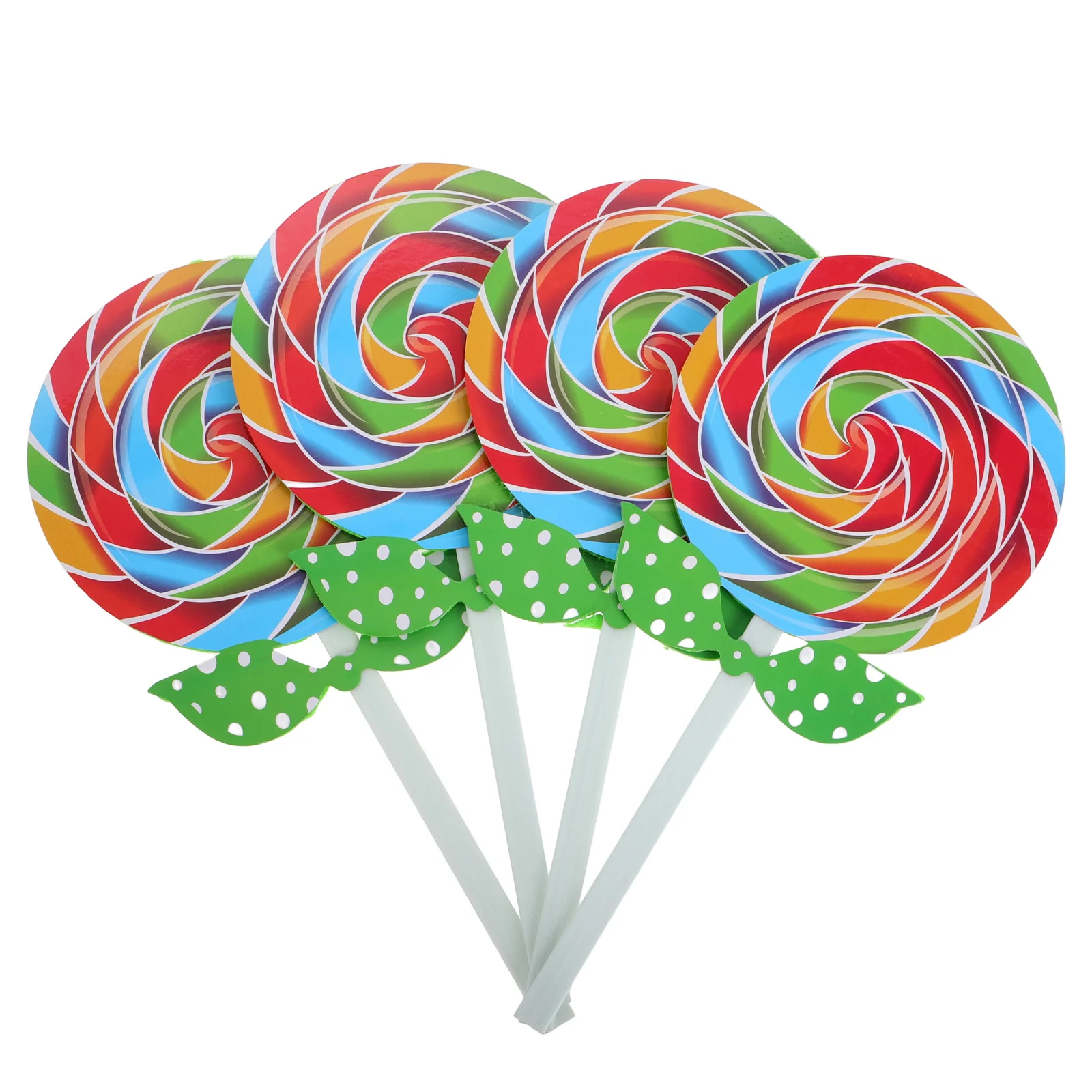 

4Pcs Large Lollipop Props Colorful Fake Dance Photography Photo Booth Party Decorations Fake Lollipops