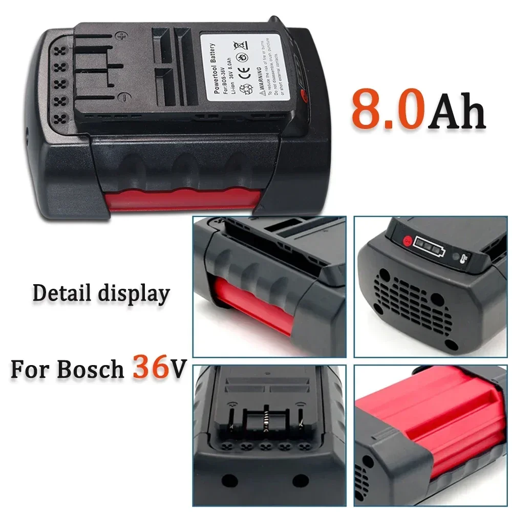 36V 8000mAh Rechargeable Battery High-capacity Li-ion Batteries 40V For Bosch BAT836 BAT838 BAT4030 BAT4040 BAT4050 BTA4060 Cell