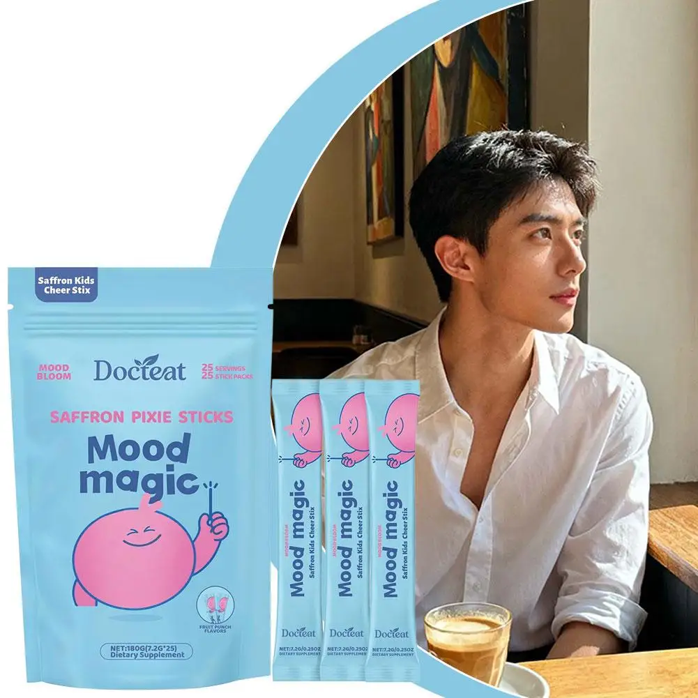 

Saffron Pixie Sticks Promote Mind Body Relaxation Emotion Balance Daily Supplement Powder Mood Magic Support Conditioning Powder