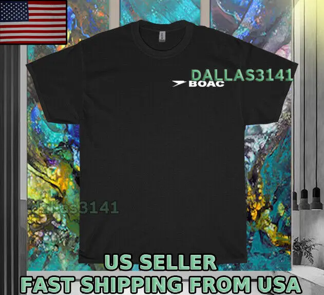 Новая рубашка BOAC WORD LEADR JET, футболка с логотипом для путешествий, унисекс, забавный мужской размер