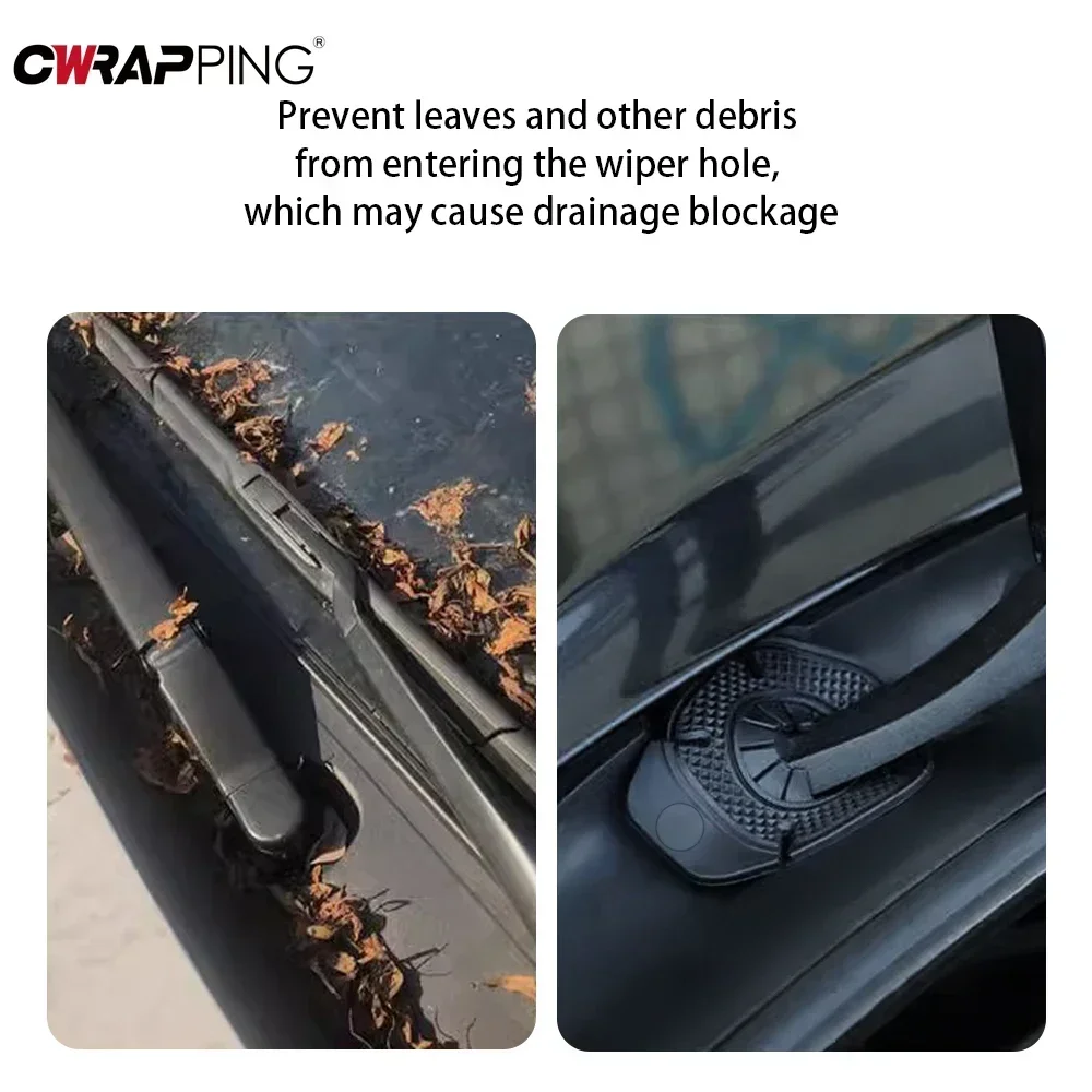 Car Wiper Arm Bottom Hole Protective Cover Silicone Windshield Wiper Sleeve Wiper Hole Dustproof Protector for Car Accessories
