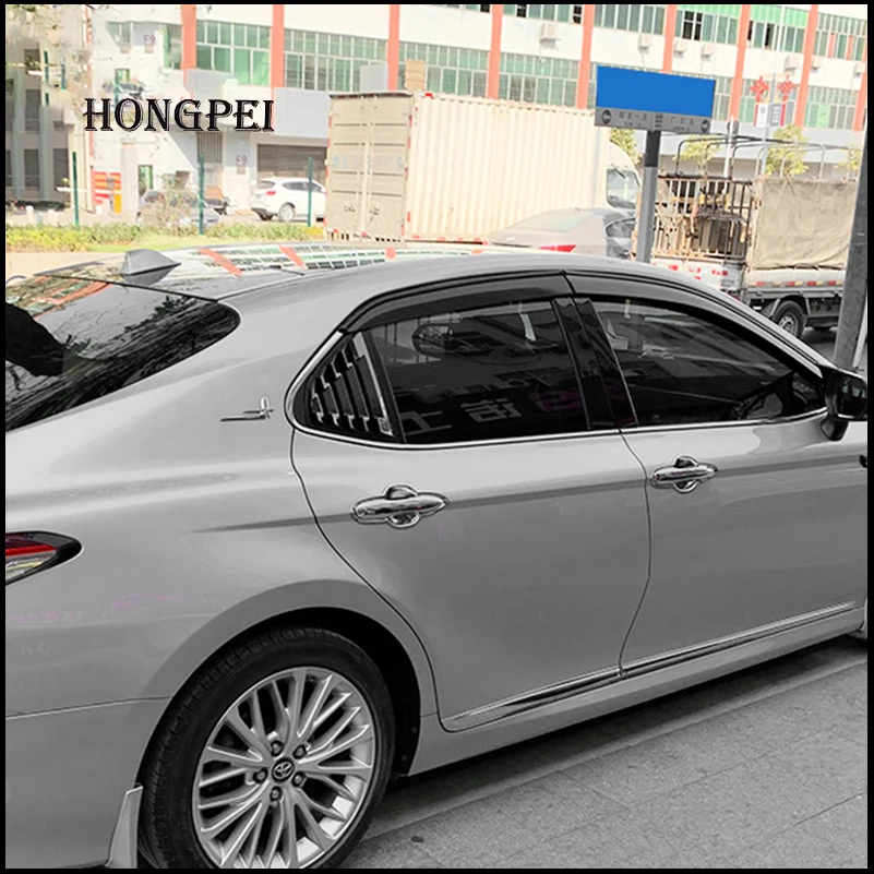 

Car Styling For Toyota Camry 2018-2022 8th Rear Window Blind Shades Louver Frame Sill Molding Cover Sticker Trim Accessories