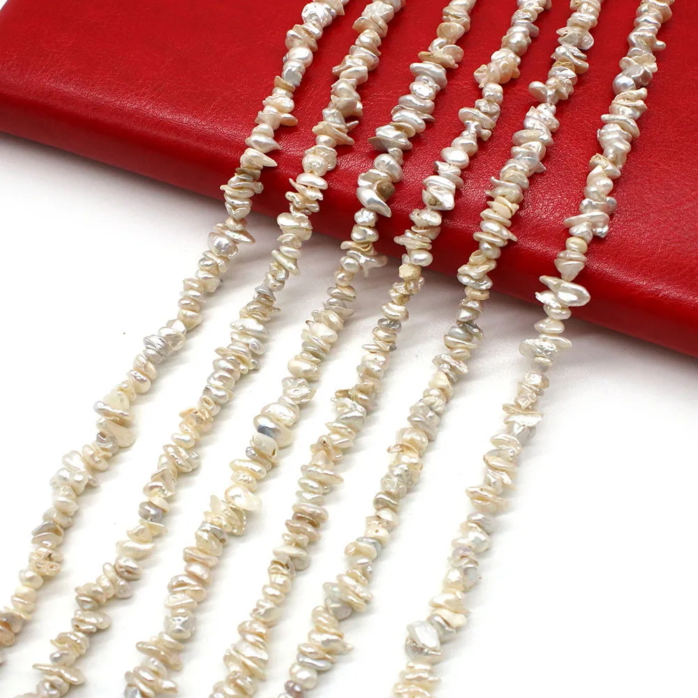 

Natural Freshwater Irregular Baroque Pearls with Loose Spacing High-quality Cultured Pearls Handmade DIY Necklace Bracelet 6-8mm