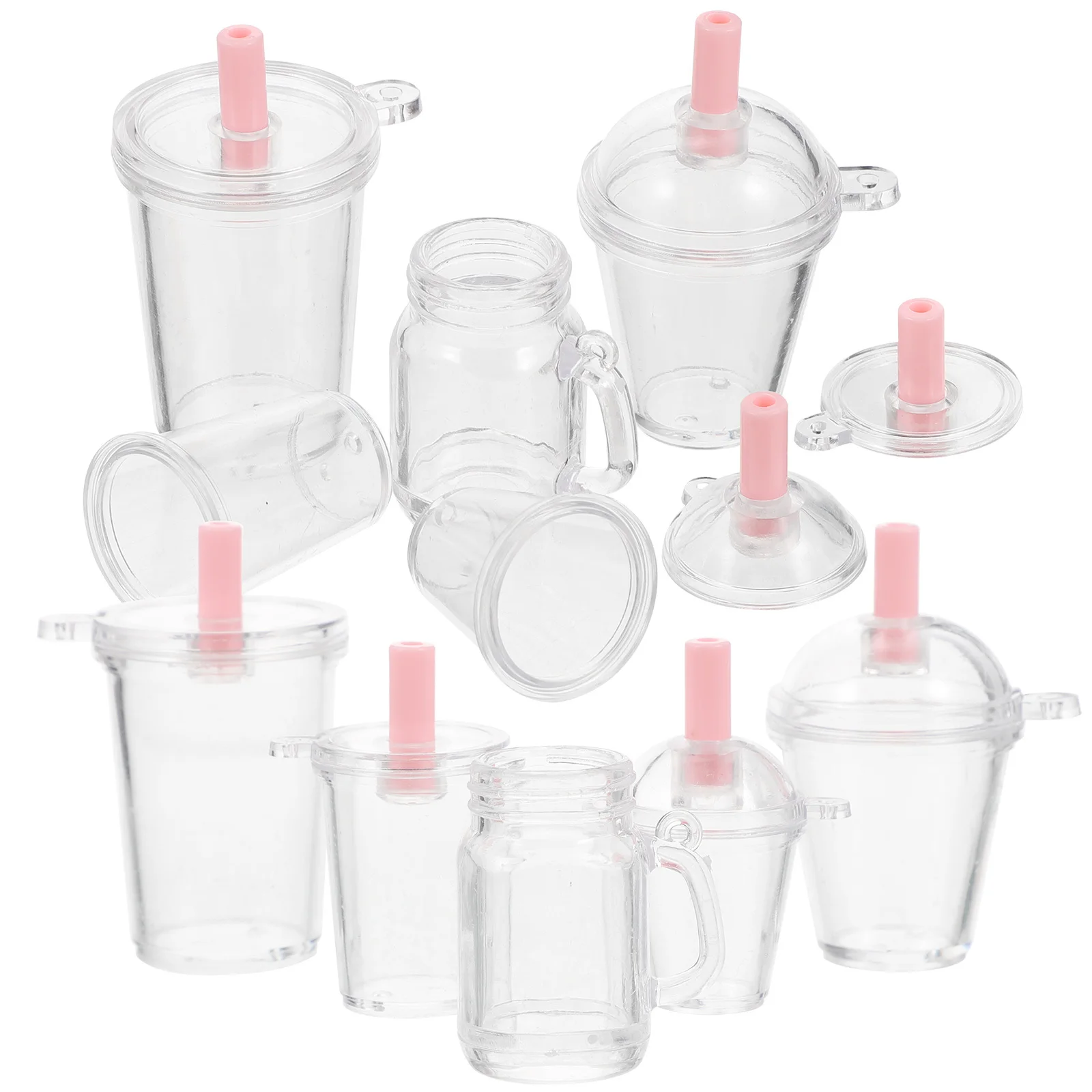 50 Uds. De dijes de taza DIY, Mini accesorios colgantes para llavero, collar, pulsera, decoración artesanal, abalorio de taza DIY