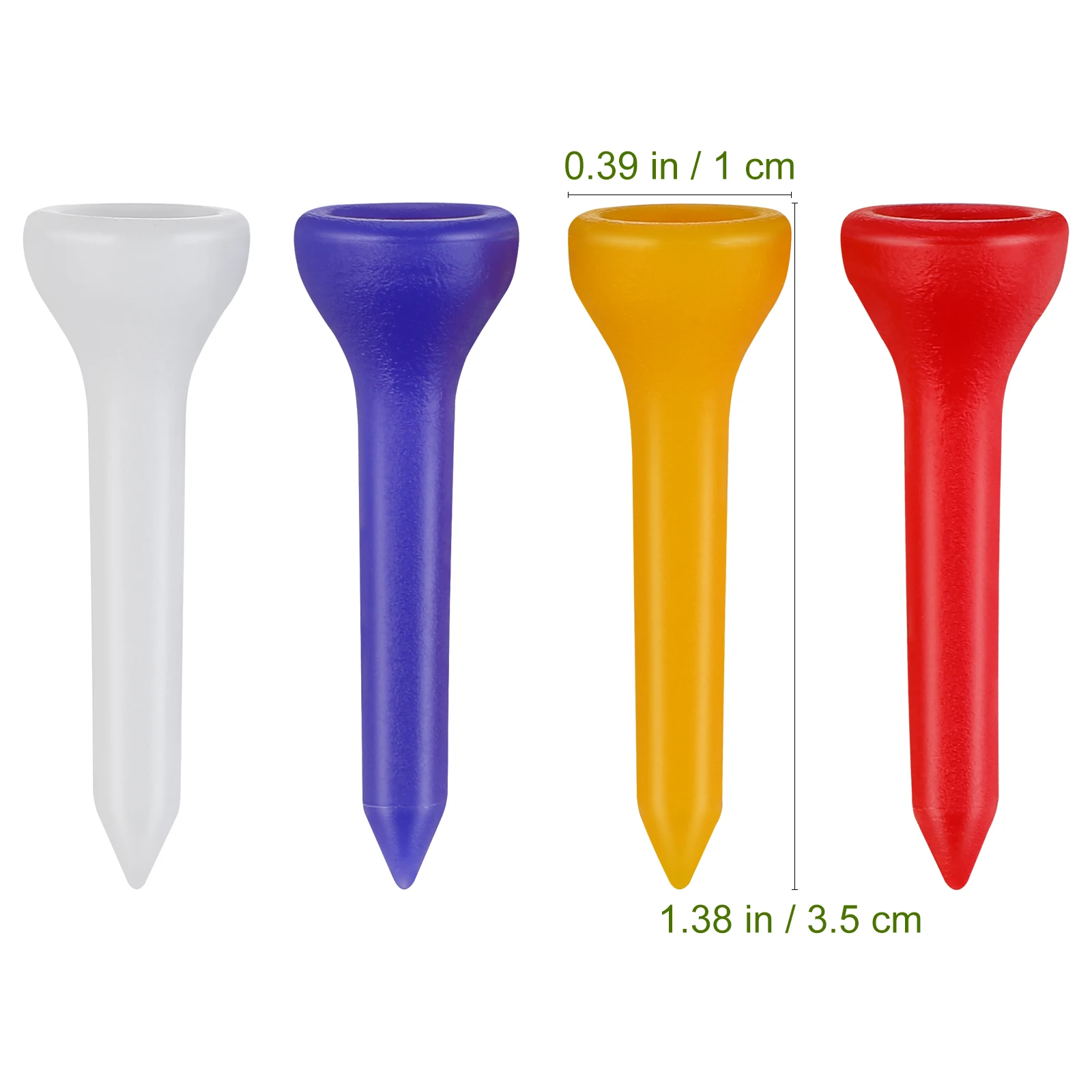 100 قطعة تي شيرتات الغولف البلاستيكية 3.5 مللي متر مختلط اللون دائم طويل الأمد خفيفة الوزن السائبة غير قابلة للكسر إكسسوارات الغولف تيز البلاستيك #6