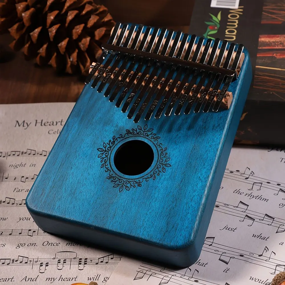 Kalimba 17 Keys Thumb Finger Piano - Mbira - Solid Wood Portable with Carrying Bag and Instructions for Friends Family