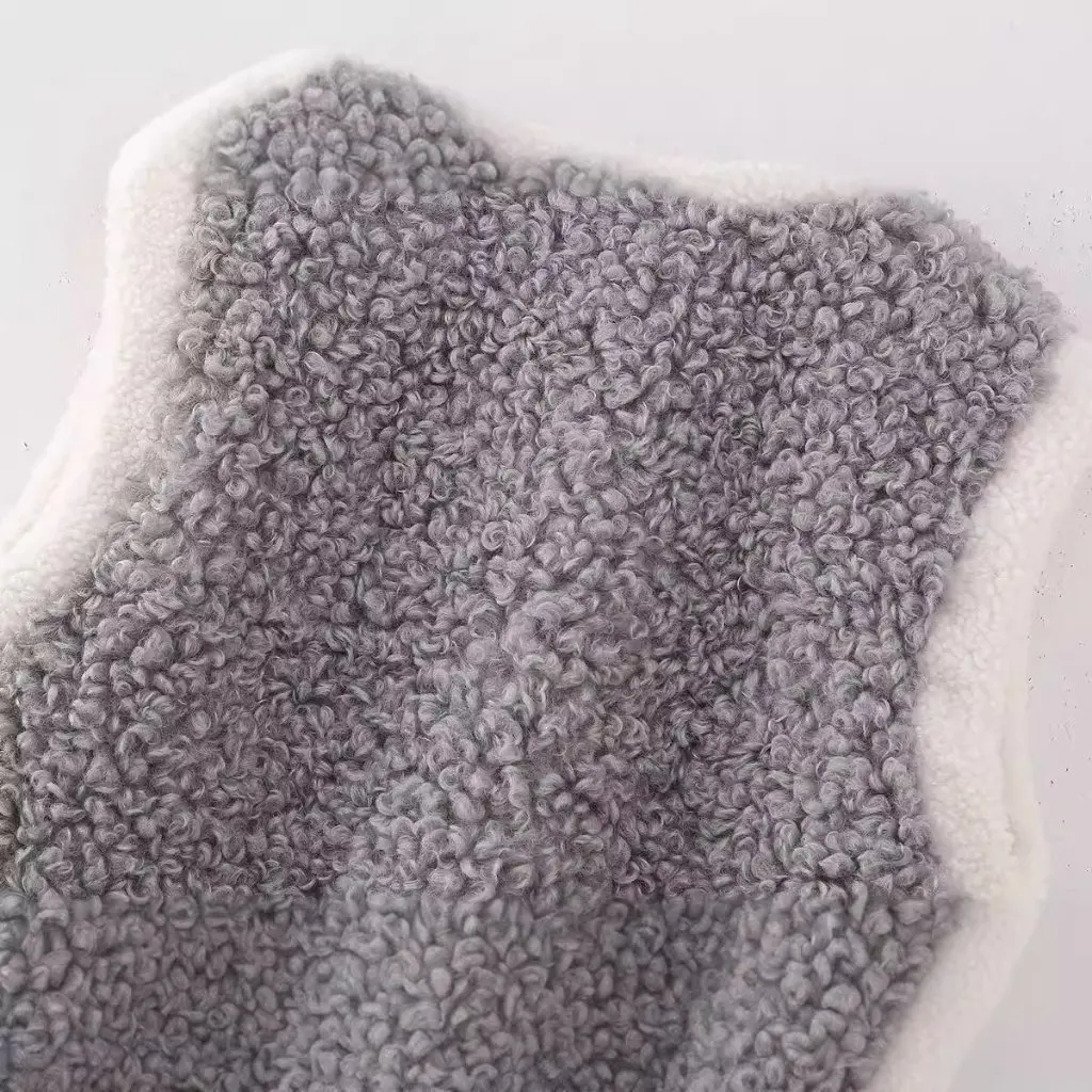 

Women's Fleece-Lined Vest Autumn Winter Casual Style Elegant Small Fragrant Contrast Color European American