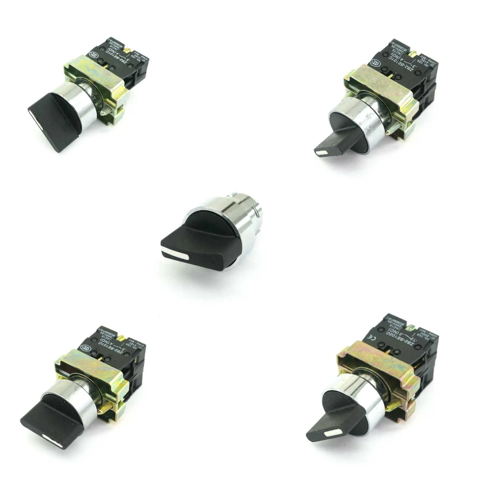 22mm Mounting Hole 2 Positions/3 Positions N/O N/C Latching/Momentray Selector Select Switch