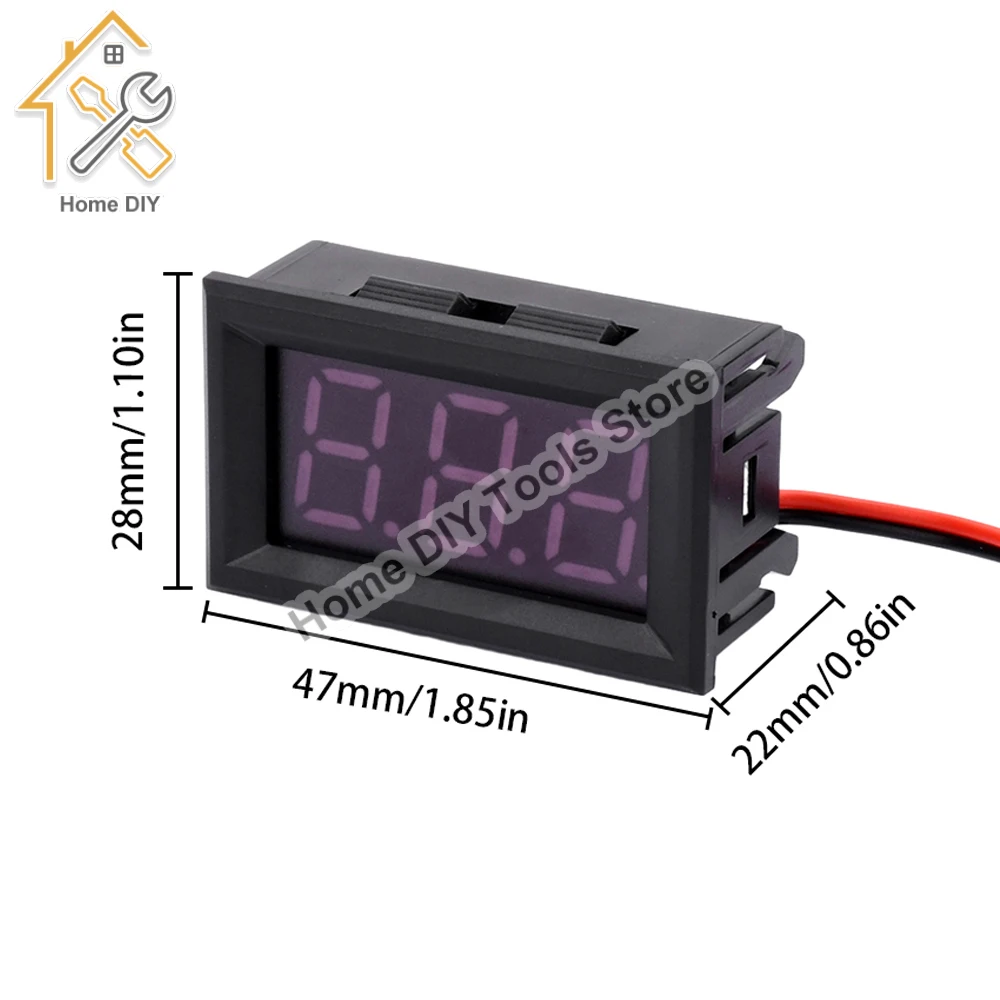 AC 70-500V 0.56 Digital Voltmeter Voltage Meter Red/Blue/Green 110V 220V 380V LED Display Voltage Tester