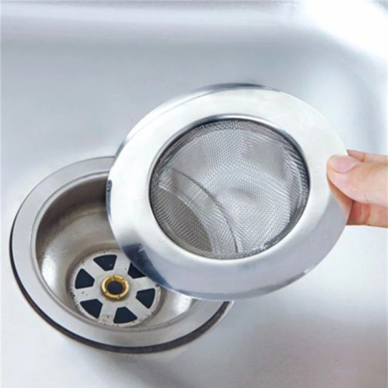 Stainless Steel Filte Strainer Traps Catcher Stopper Hair Kitchen Mesh Metal Multi Functional Shower Silver Sink