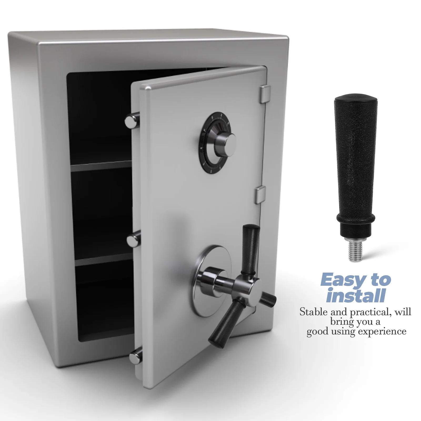 Safe Handle for Box Metal Foldable L Handle Lock Sturdy Practical Modern Style Safe Parts Accessories Heavy Duty Replacement