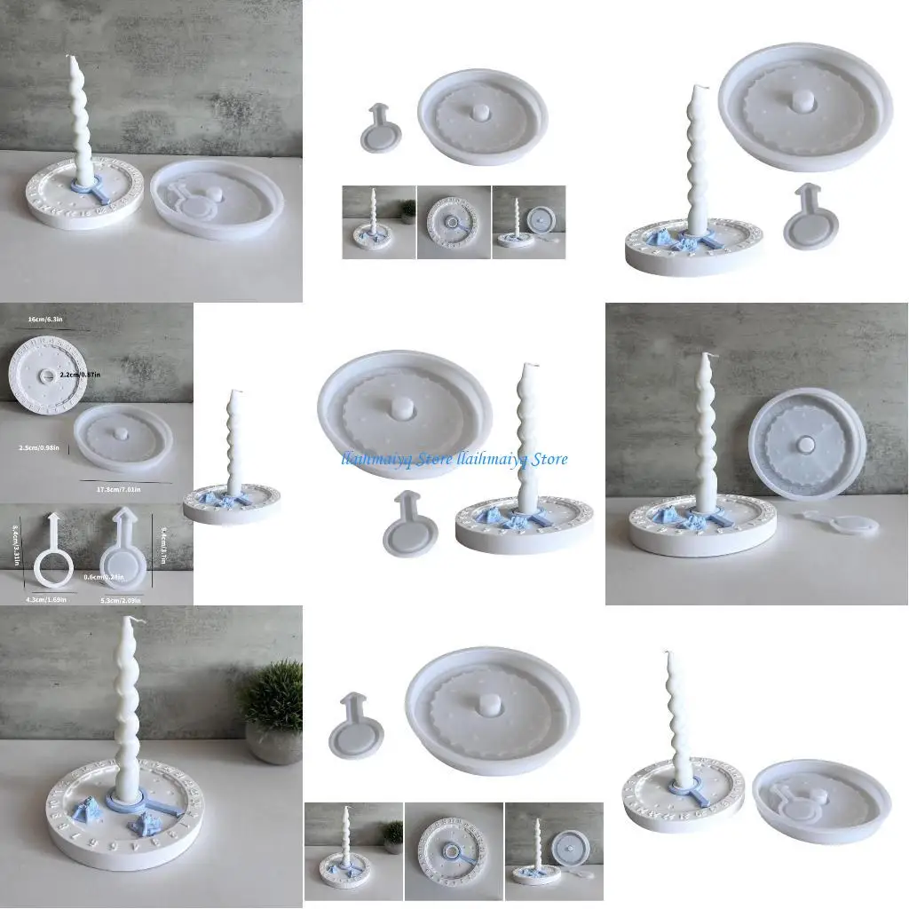 

573B Sturdy Silicone Molds for Resin Plaster and Making Clock Shapes