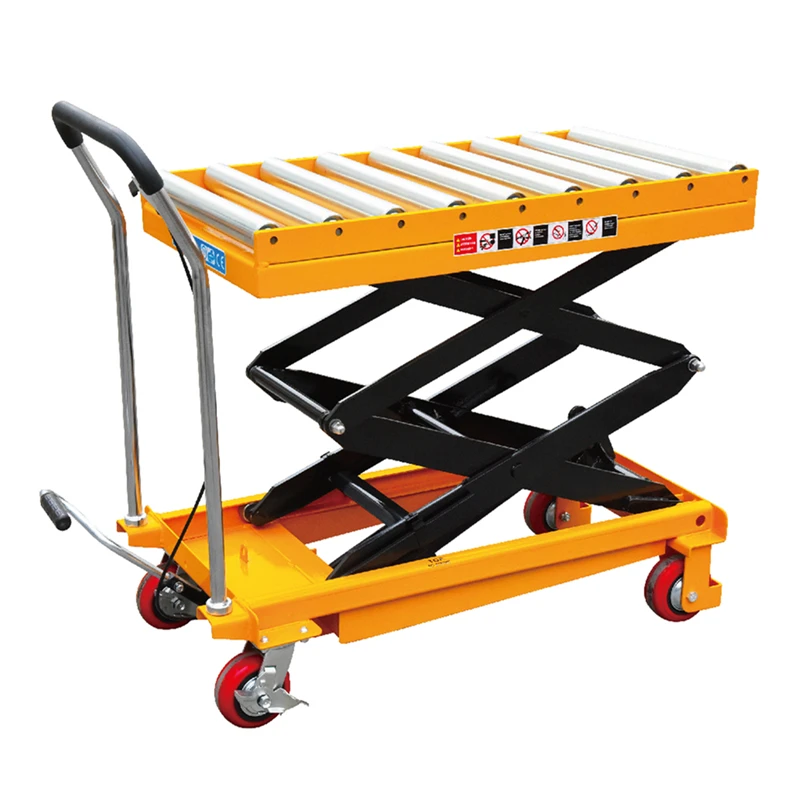 

HLZ Roller Lifting Platform Car Mold Ball Manual Hydraulic Lifting Car Pedal Cart