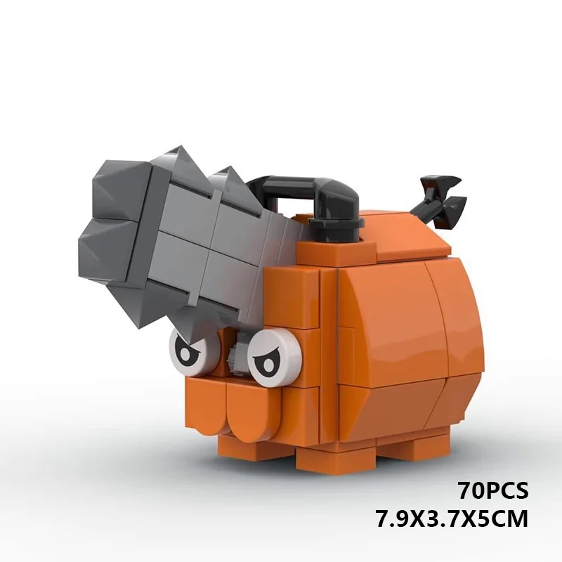 MOC Idea Anime-Figuren Chainsaw Man Bausteine Pochita Denjied Mini-Puppe Modell DIY Kinder-Puzzle Montage-Spielzeug Geburtstagsgeschenk – Detail 10