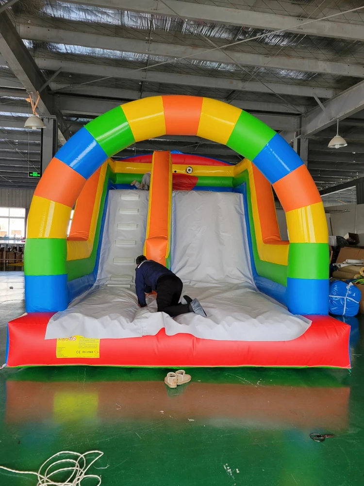 PVC Inflatable Slide Rainbow Color Inflatable Slide Children's Entertainment Facilities High Quality