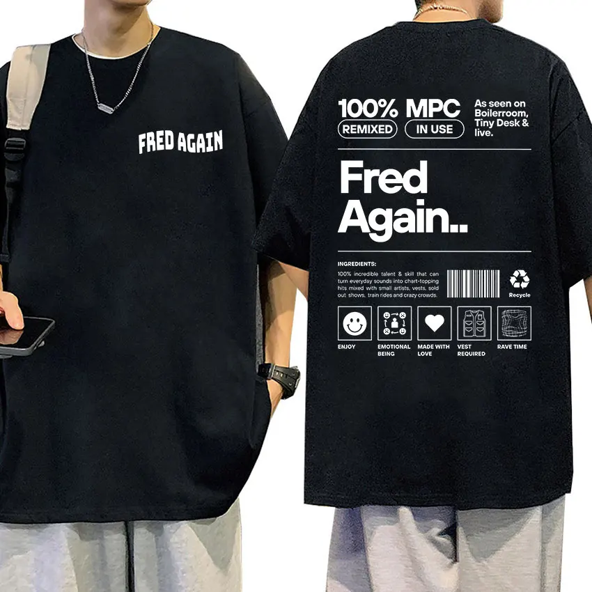 تي شيرت مطبوع كلاسيكي لألبوم الموسيقى ، تي شيرت غير رسمي للرجال ، تي شيرت قطني كبير الحجم ، موضة ، فريد مرة أخرى ، جودة عالية ، هيب هوب #1