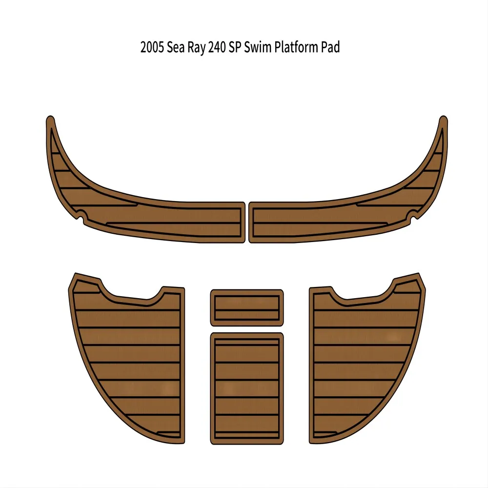 Swim Platform Pad Boat EVA Foam Faux Teak Deck Floor Mat For 2005 Sea Ray 240 SP