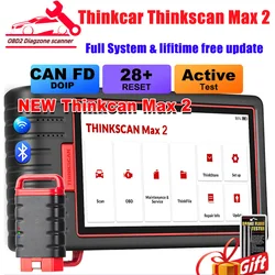 Thinkcar Thinkscan Max2 Automotive Car Diagnostic Tools CANFD All System 28 Reset thinktool max thinkscan max2 Free Update