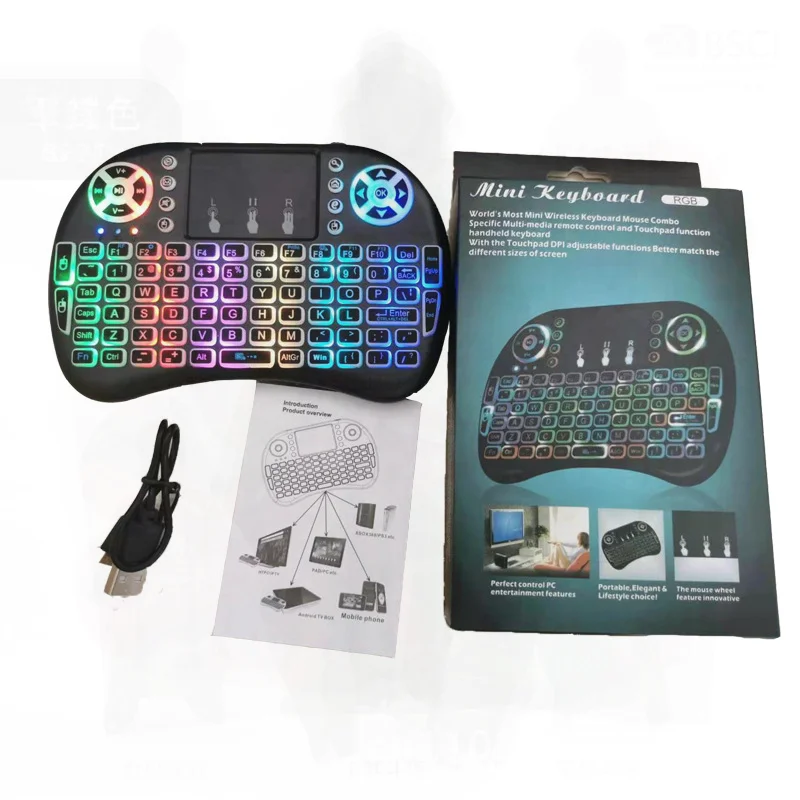 

Мини-клавиатура I8 Marquee, беспроводная игровая клавиатура 2,4G с дизайном Flying Squirrel для ТВBOX, совместимая с беспроводной связью 2,4G