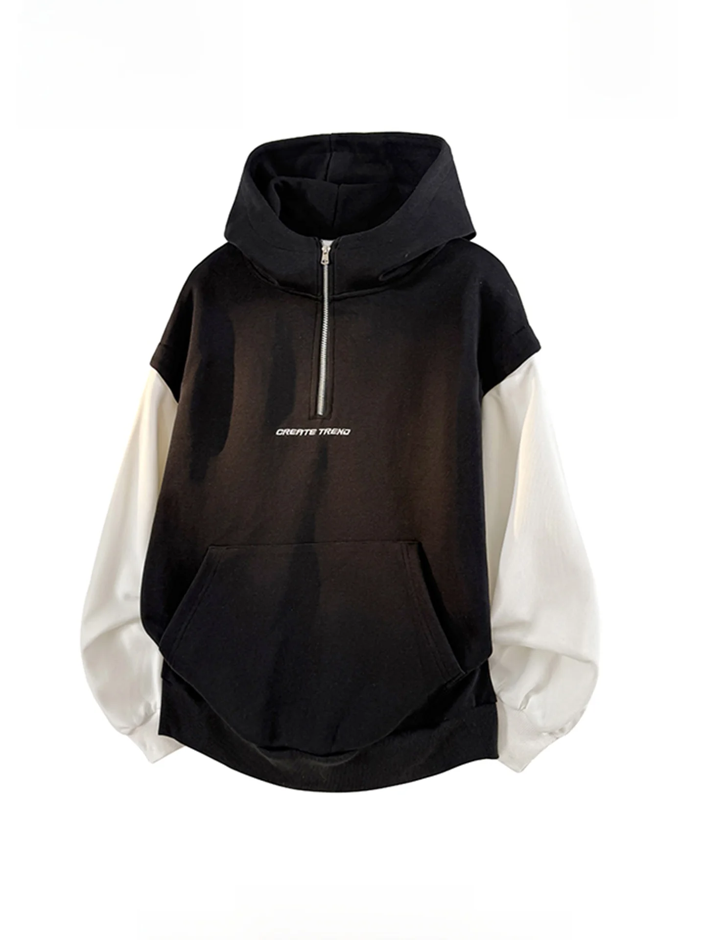 Мужская толстовка с капюшоном Tonlion, американская цветная блузка на молнии, повседневная свободная посадка из полиэфирного волокна, осенний сезон