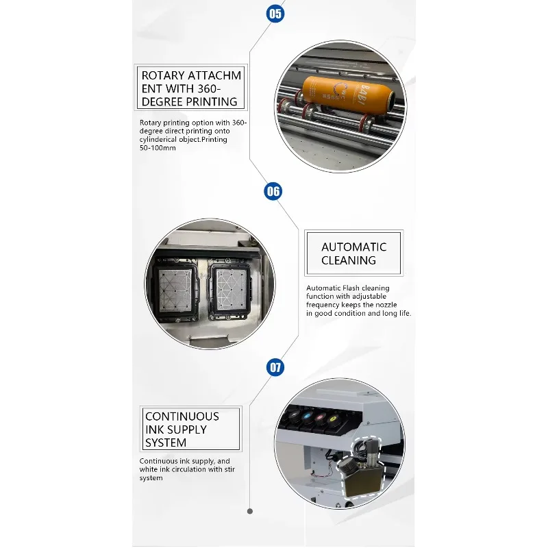 Picture 4: A2 5060 4060 Size Two Print Heads Flatbed Printer Machine for All Materials
