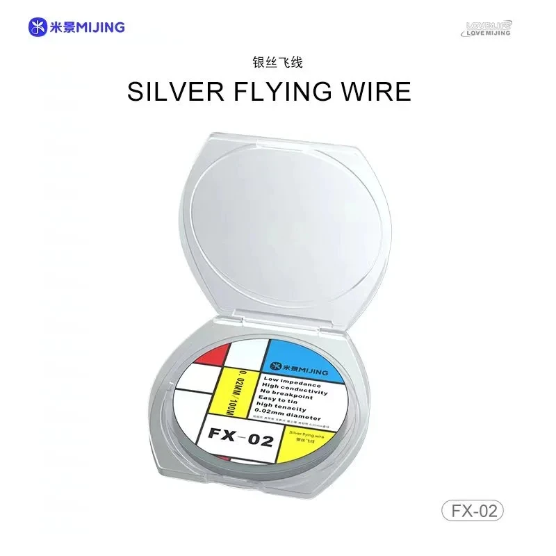 Mijing Silver Flying Wire FX-02 For Mobile Phone Computer PCB Board Solder Point Chip PCB BGA Maintenance Jump Wire Repair Tools