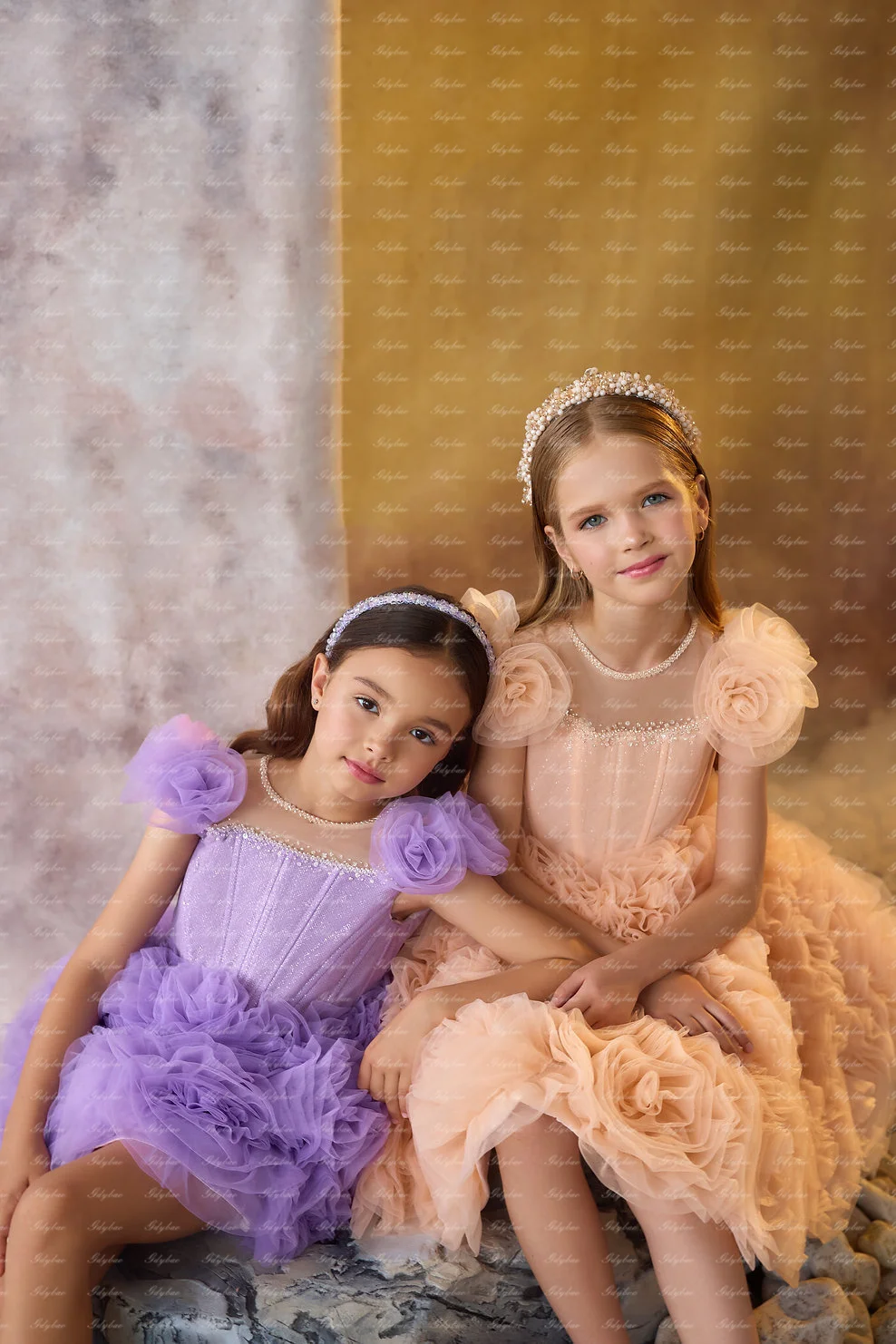 Vestido de princesa de flores para niña, para boda, tul brillante, cuentas hinchadas, lentejuelas, elegante vestido de fiesta de cumpleaños eucarístico para niño