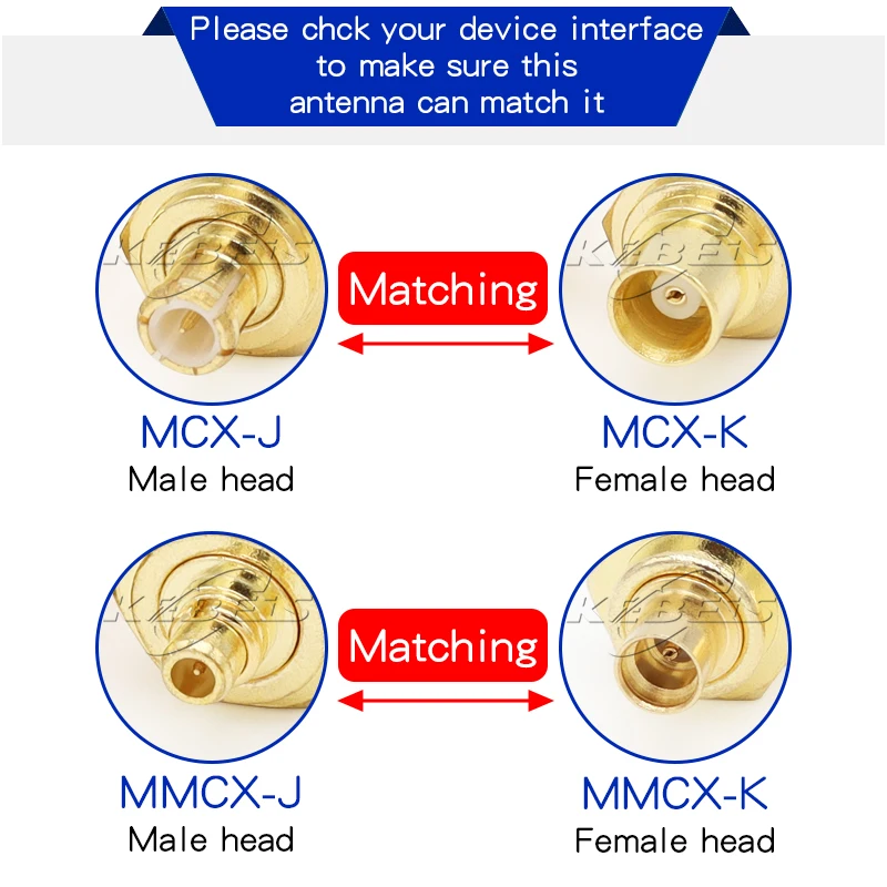 1Pcs SMA to MCX/MMCX Adapter MMCX to SMA Male plug & Female jack Straight RF Coaxial Antenna Connector Kit High Quality KEBEIS