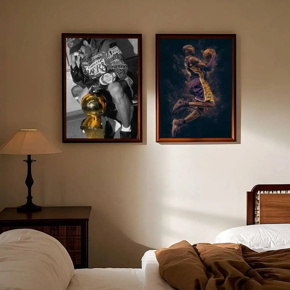 K-Kobe B-Bryant Poster Self-adhesive Art Waterproof Paper Sticker Coffee House Bar Room Wall Decor view 5