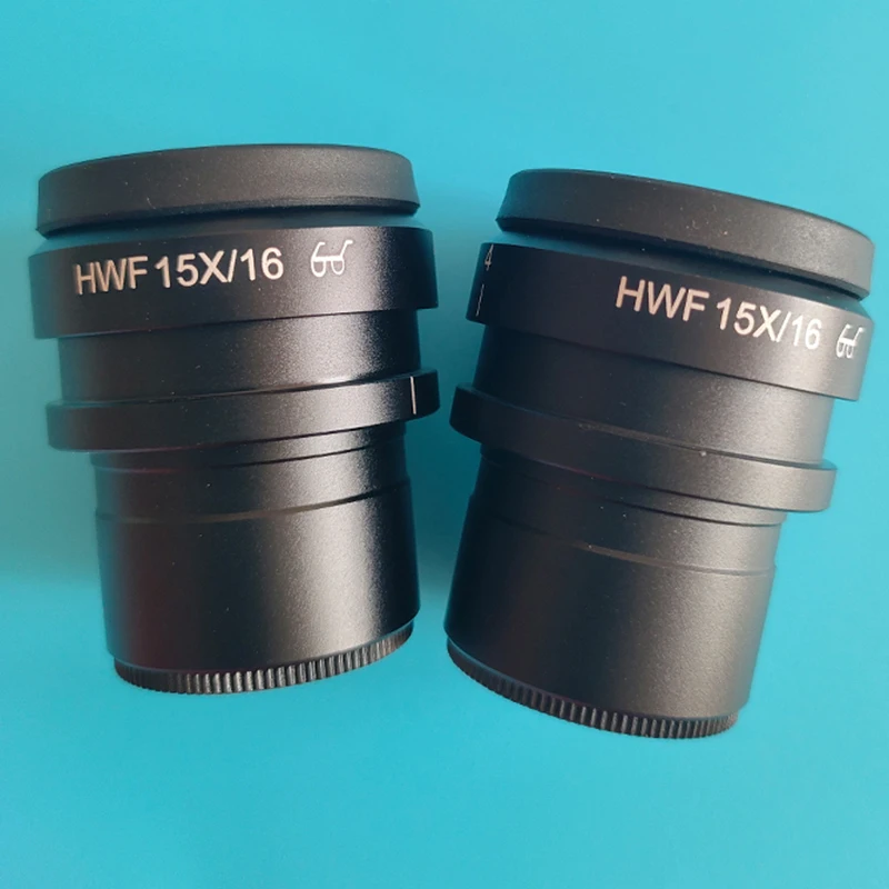 HWF15X/16mm Adjustable High Eyepoint Stereoscopic Stereo Microscope Eyepiece Lens 30mm with scale Reticle