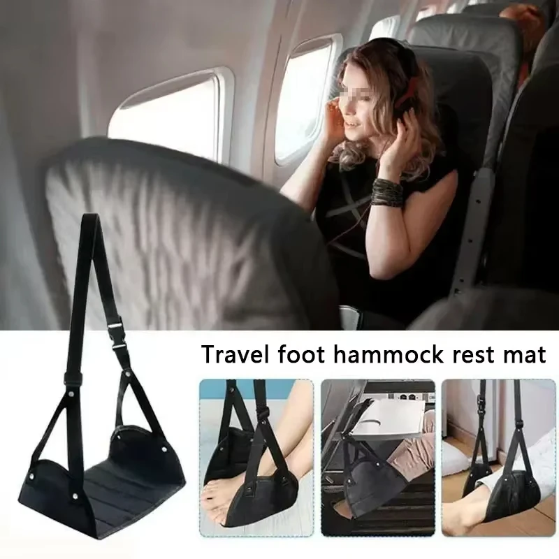 

Portable Foot Rest Hammock for Travel – Airplane Foot Pad, Car Footrest, Leg Hammock & Hanging Strap Accessory