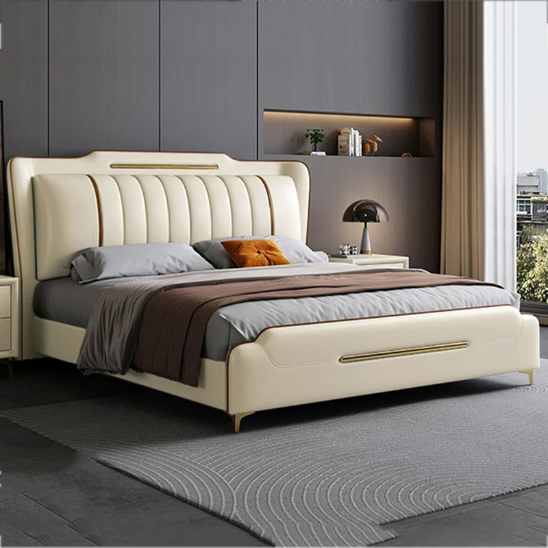 

loft modern Double Bed Cotton Highend Storage Design Wood Queen Double Bed home full size letto matrimoniale bedroom furniture