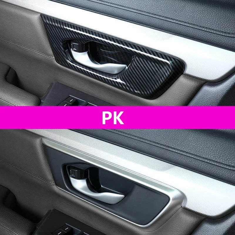 For Honda CR-V CRV 2017 2018 2019 2020 2021 2022 Hybrid ABS Carbon Car Inner Door Bowl Frame Trim Cover Decoration Accessories view 4