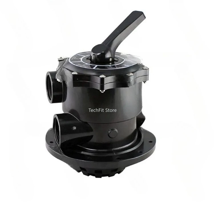 Filtro de piscina, tanque de arena con 6 posiciones, montaje superior de 2 pulgadas, válvula multipuerto, conexión de brida, cabezal de válvula de tratamiento de agua