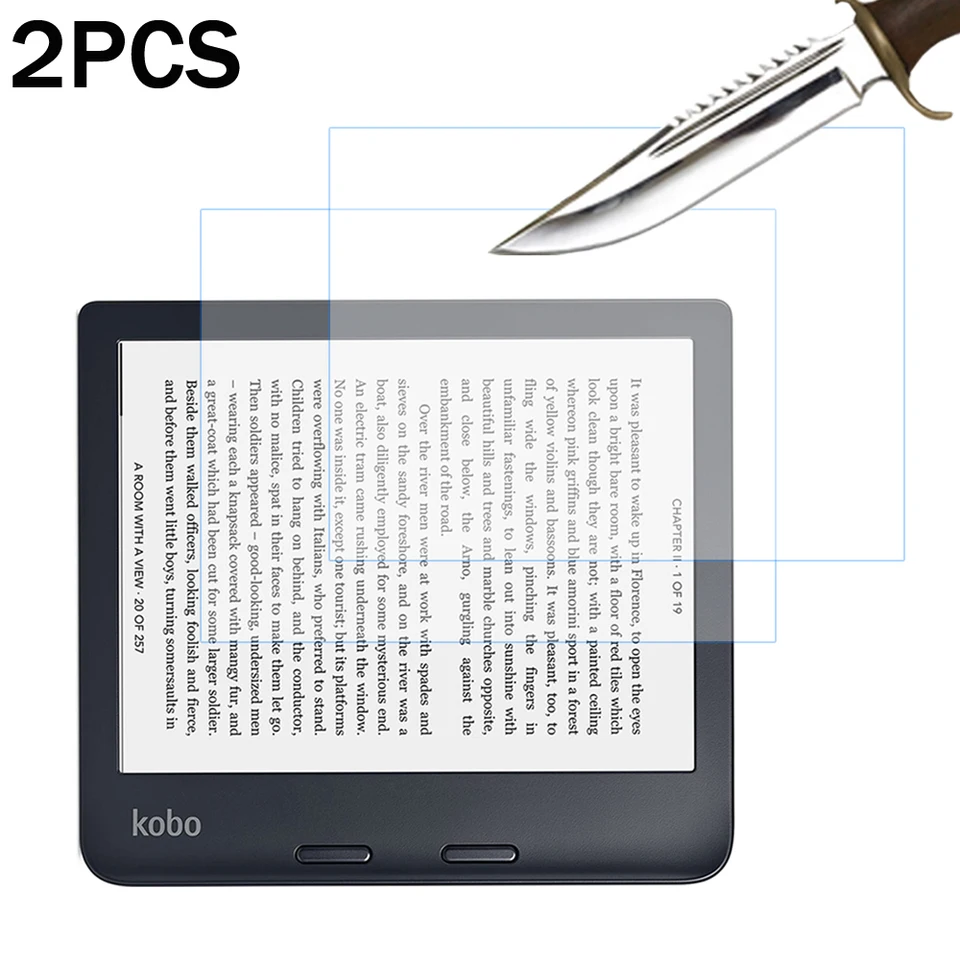 2 Pièces Protection Écran Pour Kobo Libra Colour Et Libra 2 7 Pouces - Film PET Ultra HD Clair Anti-Rayures