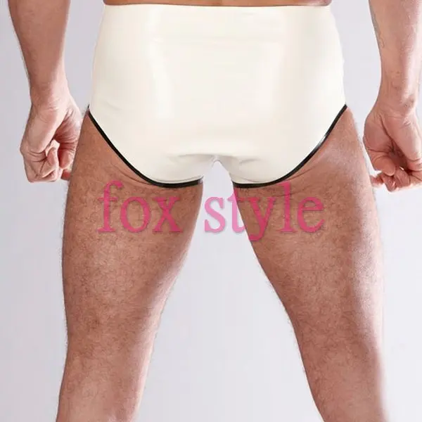 rubber latex briefs in white and black