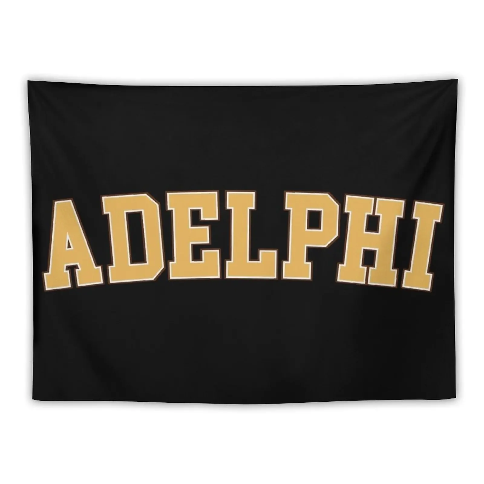 adelphi university - college font curved Tapestry Bedrooms Decorations Funny Tapestry