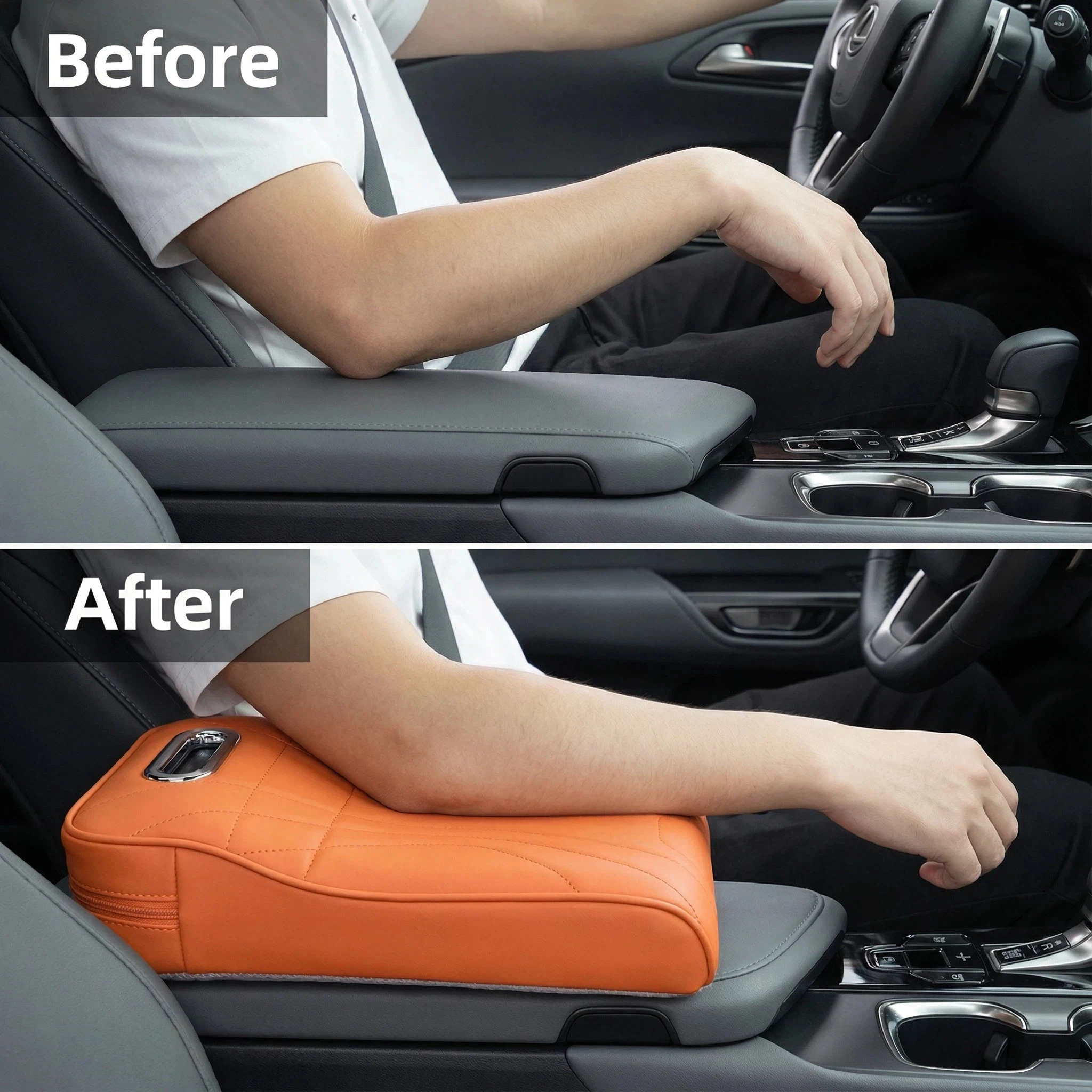 Car Central Armrest Cushion for Formula Leopard Ti3/Bao 5/Bao 8/Ti7 - Thickened Heightened Protective Cover with Tissue Storage 4